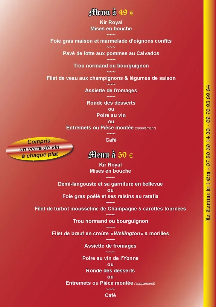 Menu_La Cantine de l'Ecu_Pont-sur-Yonne_image_1