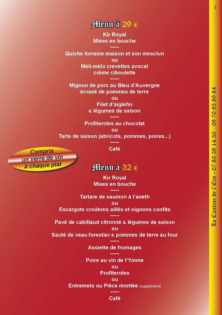 Menu_La Cantine de l'Ecu_Pont-sur-Yonne_image_2