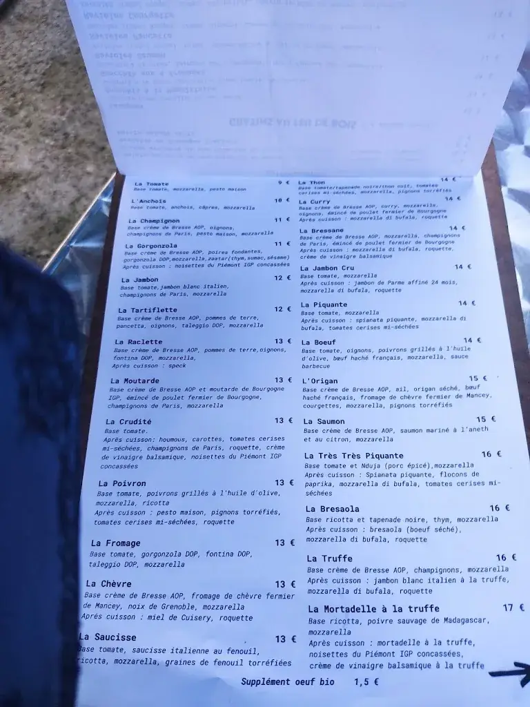 Menu_LE BISTROT ITALIEN_Cuisery_image_1