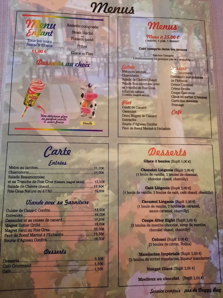Menu_Auberge de la Gimone-Restaurant français_Beaumont-de-Lomagne_image_1