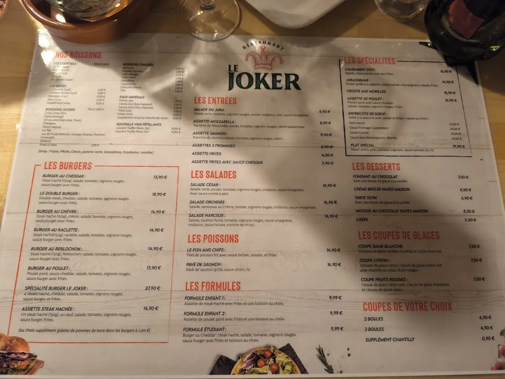 Menu_Restaurant Le Joker_Dole_image_1