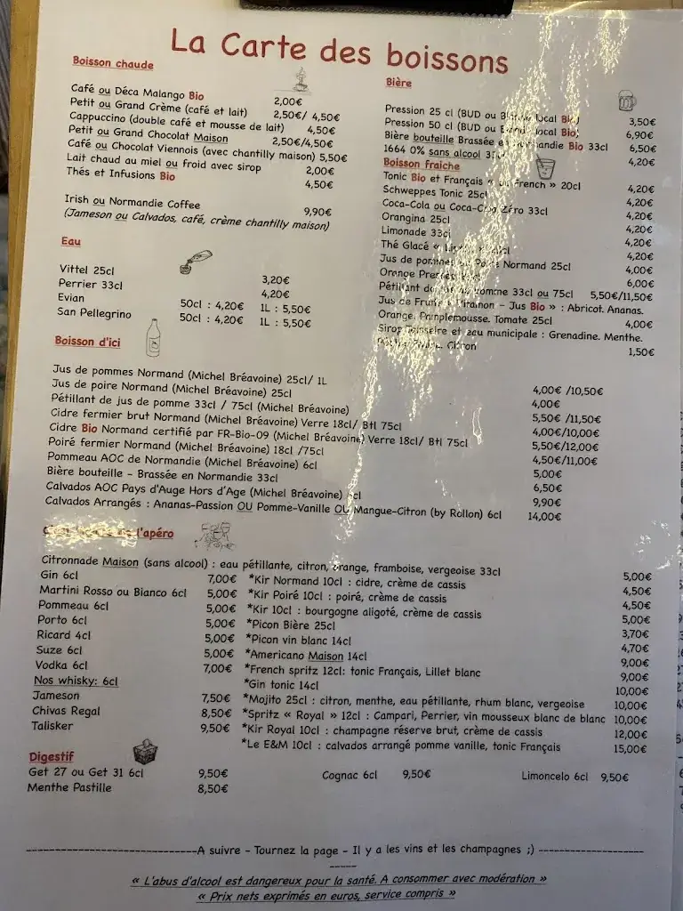 Menu_Le Café des Arts_Beaumont-en-Auge_image_2