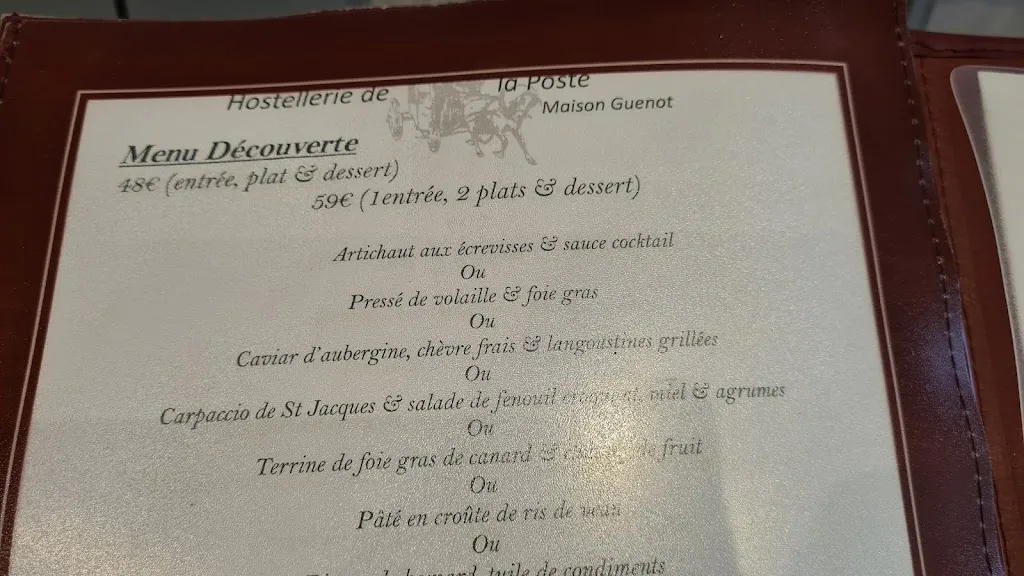 Menu_Hostellerie de la Poste_Clamecy_immagine_1