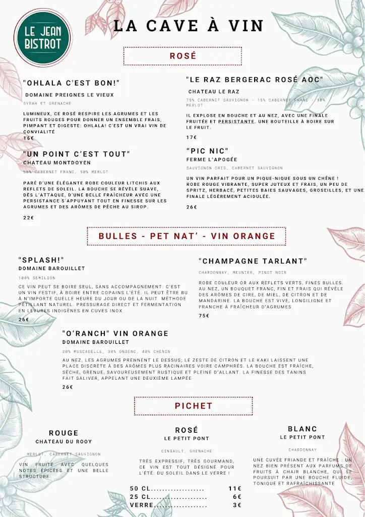 Menu_Le Jean Bistrot_Périgord_image_4