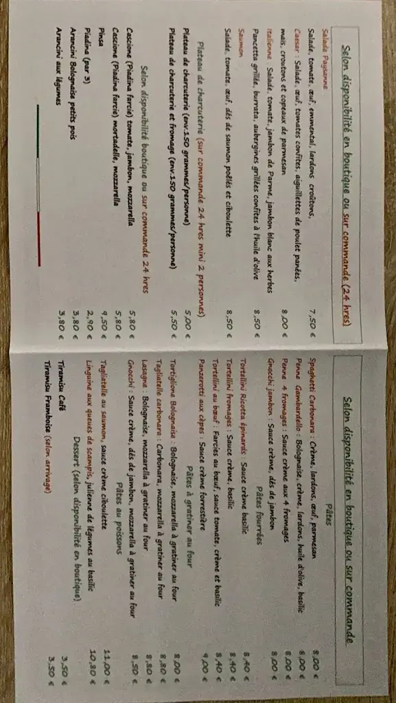 Menu_Épicerie fine Gambardello_Dampierre-les-Bois_image_2