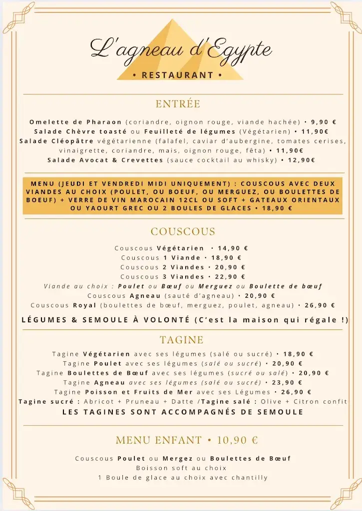 Menu_L'agneau d'Égypte_Cosne-Cours-sur-Loire_image_2