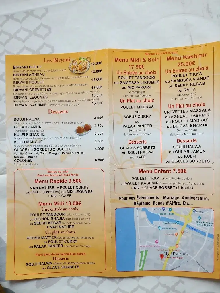 Menu_Le Kashmir_Cosne-Cours-sur-Loire_image_1