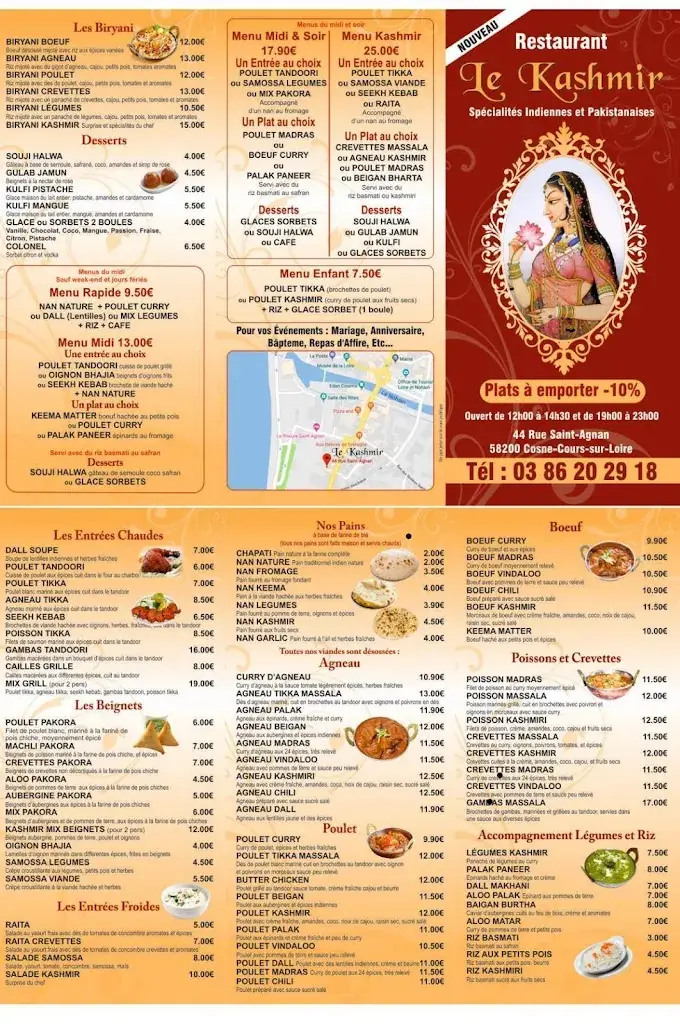 Menu_Le Kashmir_Cosne-Cours-sur-Loire_image_3
