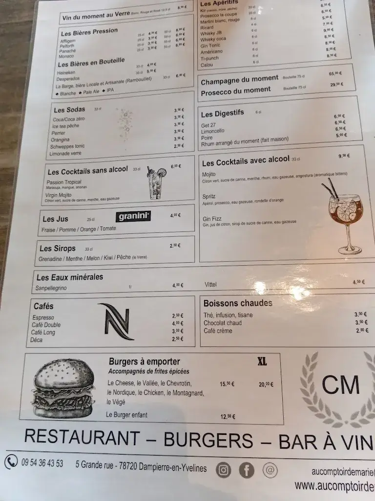 Menu_Au Comptoir de Marie_Dampierre-en-Yvelines_immagine_4