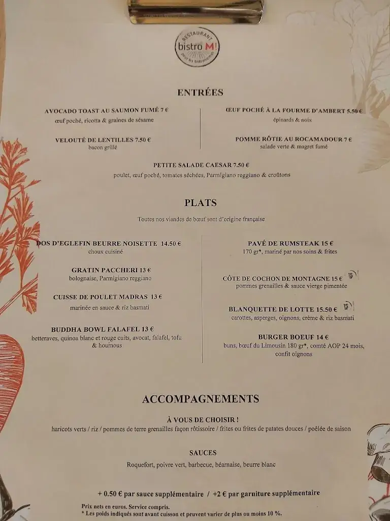 Menu_Bistrot Mâconnais_Crêches-sur-Saône_image_1