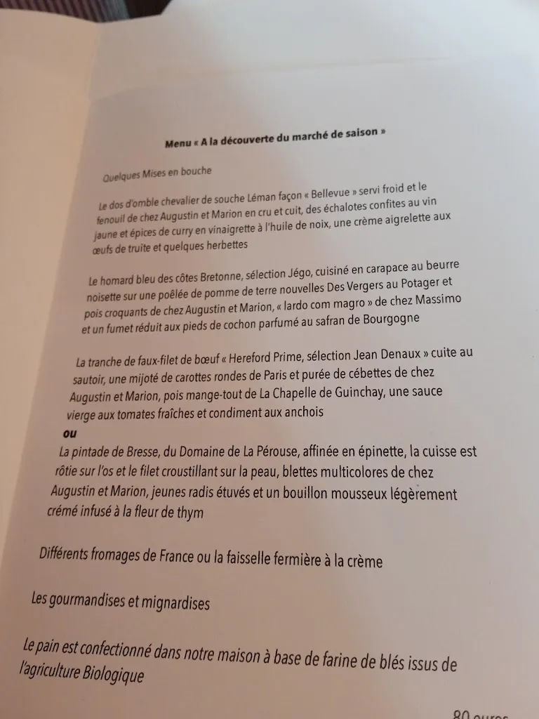 Menu_La Table de Chaintré_Chaintré_image_2