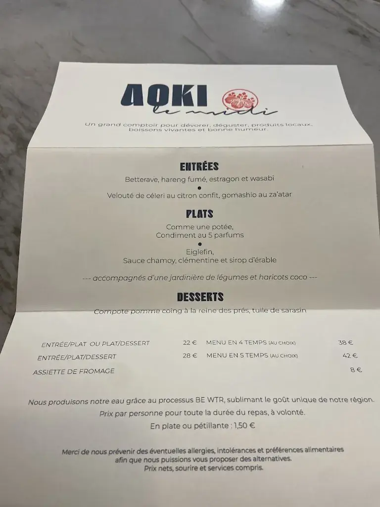 Menü_Aoki Le Comptoir_Cluny_Bild_1