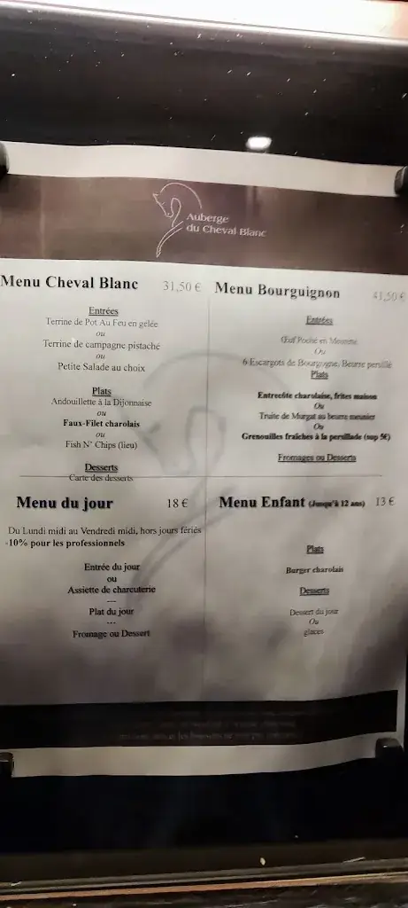Menu_Auberge du Cheval Blanc_Cluny_image_3