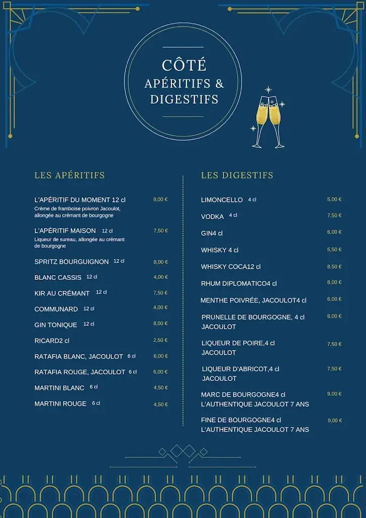 Menu_Restaurant de l'hôtel de l'Abbaye et Bar Lounge_Cluny_image_4