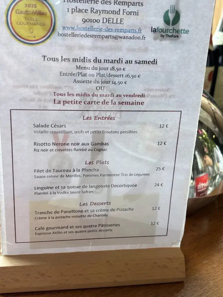 Menu_Hostellerie des Remparts_Delle_image_1