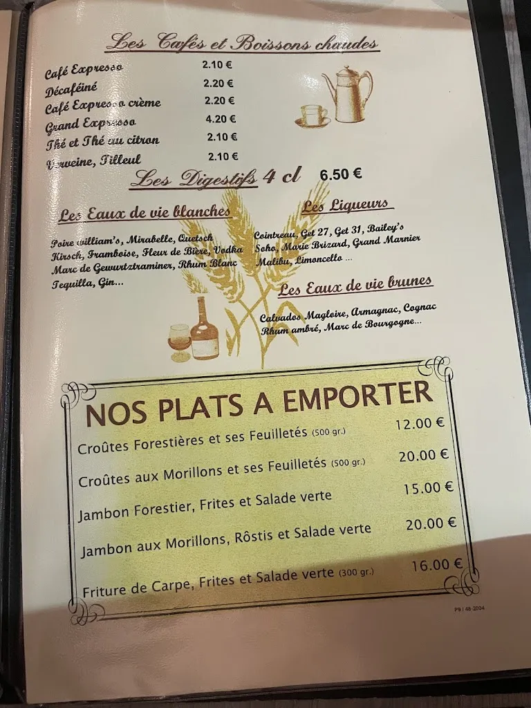 Menu_Auberge Du Tournedos_Fêche-l'Église_image_2