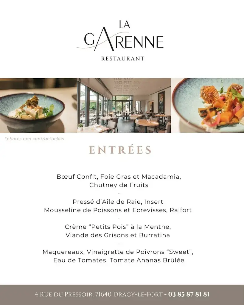 Menu_Restaurant La Garenne_Dracy-le-Fort_image_2