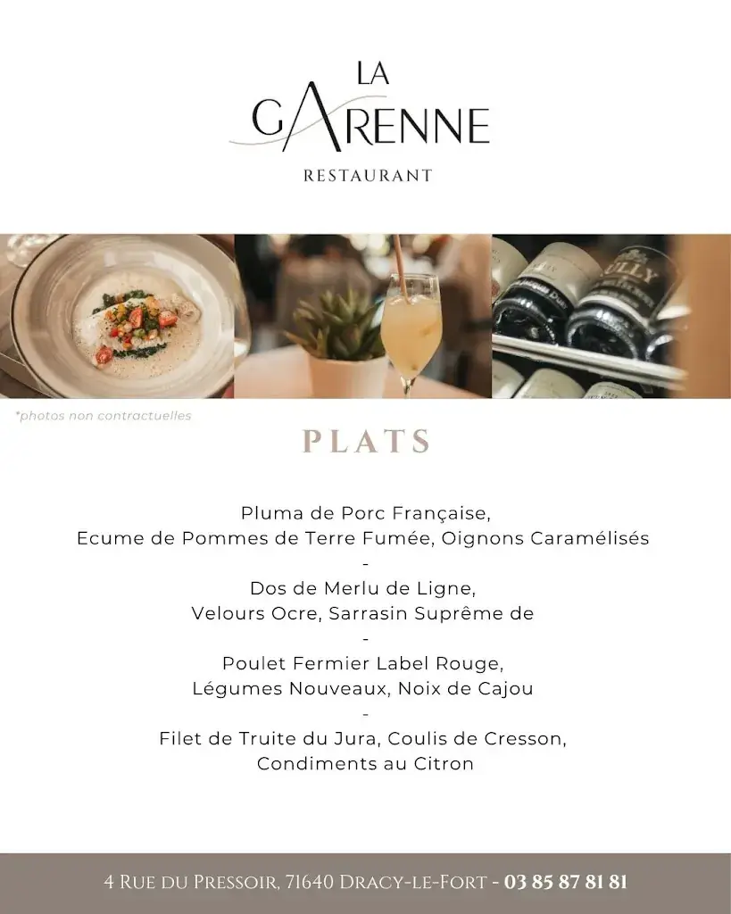 Menu_Restaurant La Garenne_Dracy-le-Fort_image_4