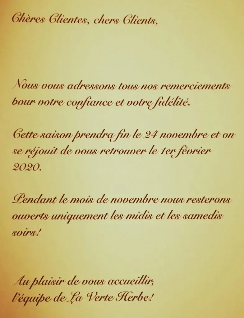Menu_Restaurant de la Verte-Herbe_Goumois_immagine_1