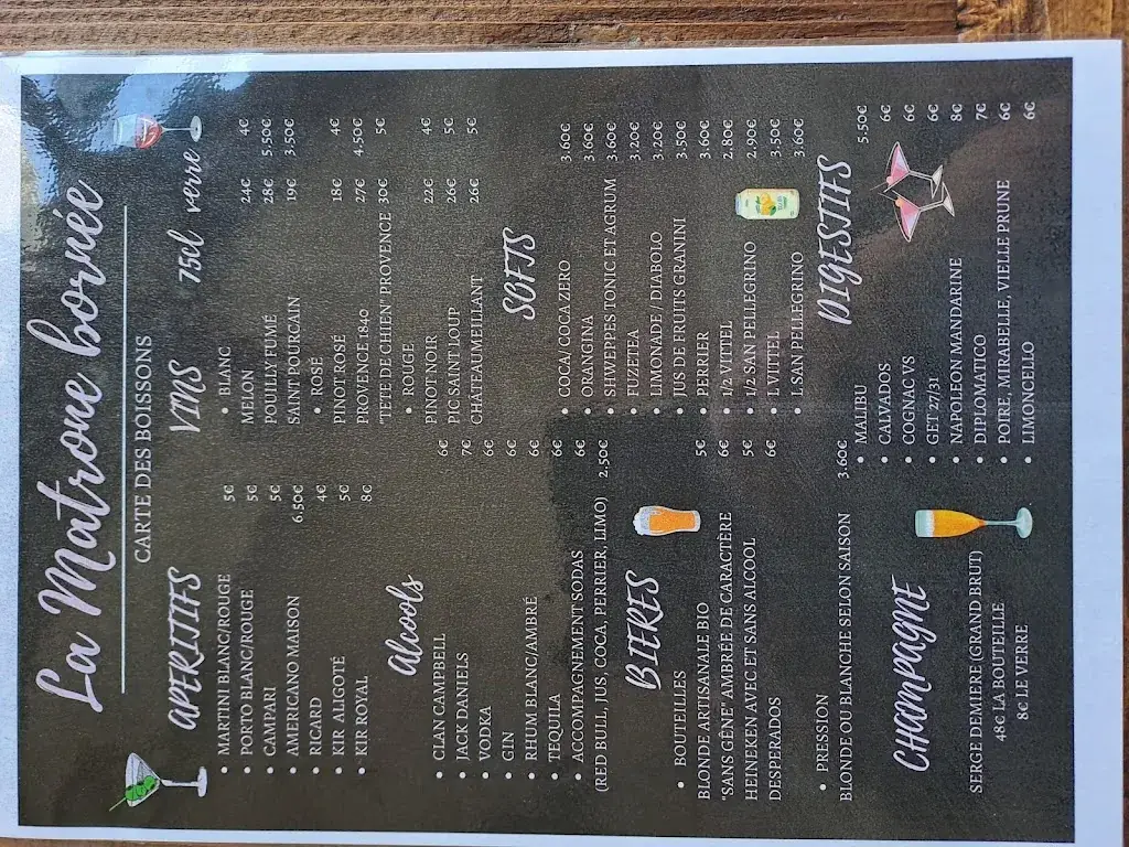 Menü_La Matrone Bornée_Decize_Bild_1