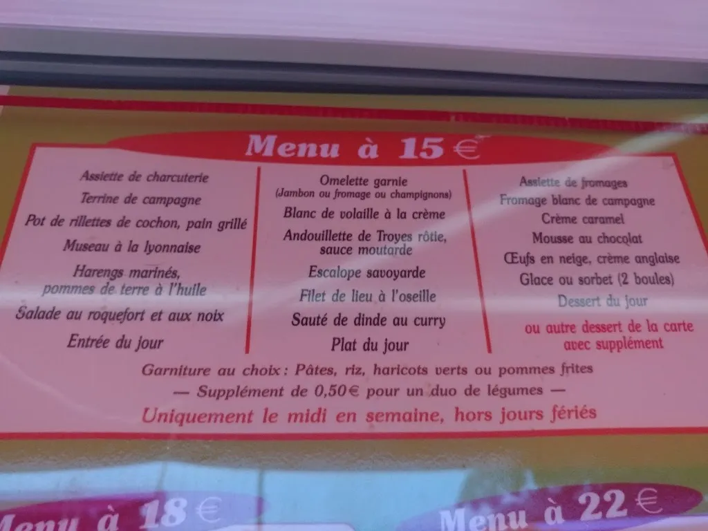 Menu_Brasserie chez maxime_Decize_immagine_2