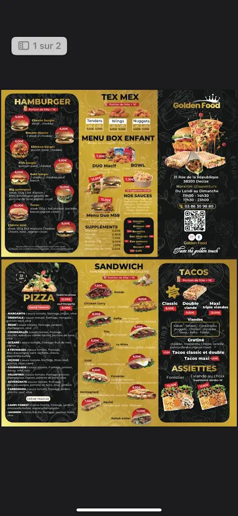 Menu_The Star Of Tunis_Decize_immagine_2