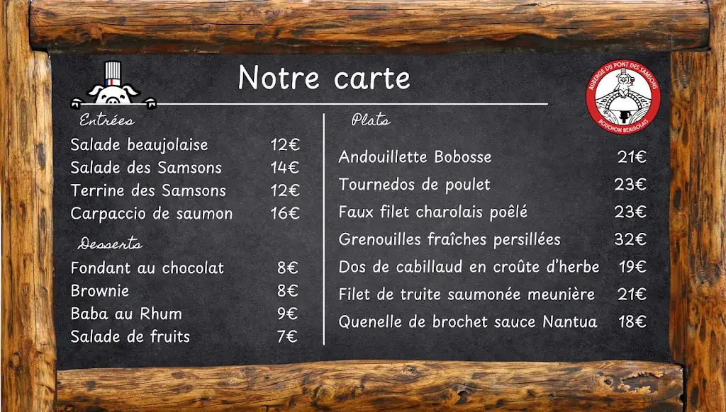Menu_Auberge du Pont des Samsons_Quincié-en-Beaujolais_image_1