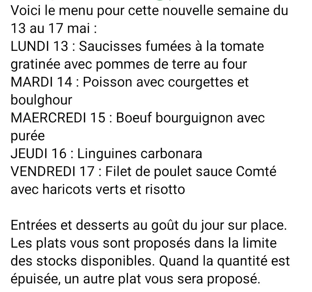 Menu_L'arc en Ciel_Frasne_immagine_2