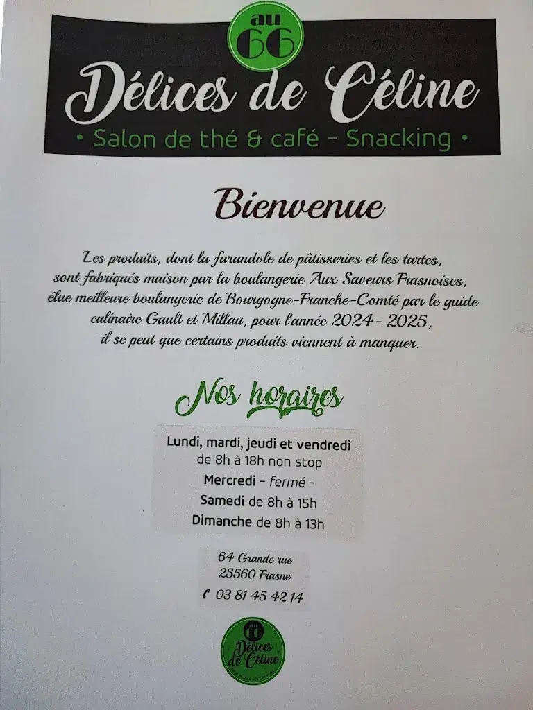 Menu_Au 66 délices de Céline_Frasne_image_4