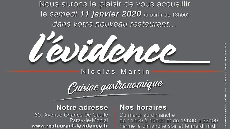 Menu_Restaurant L'Evidence_Digoin_image_3
