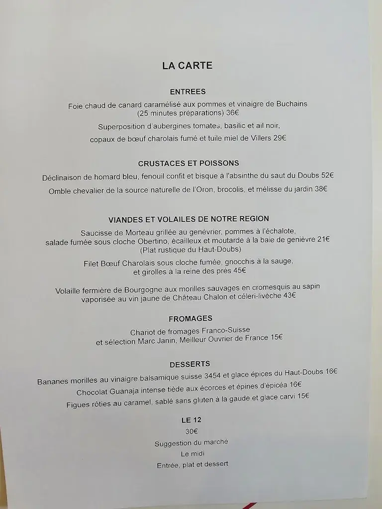 Menu_Le France_Villers-le-Lac_image_1