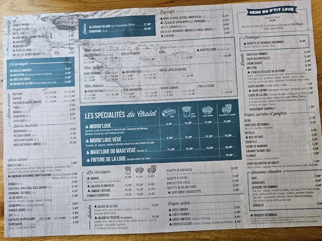 Menü_Chalet de la Loue_Ouhans_Bild_2