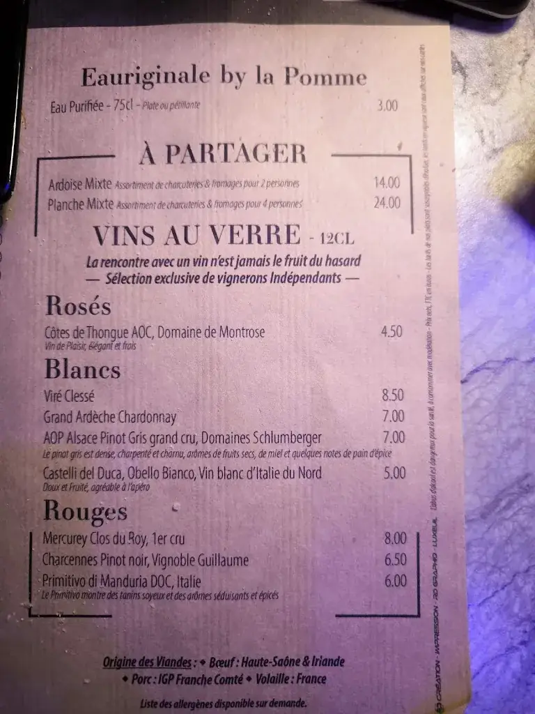 La Pomme d'Or restaurant in Luxeuil-les-Bains