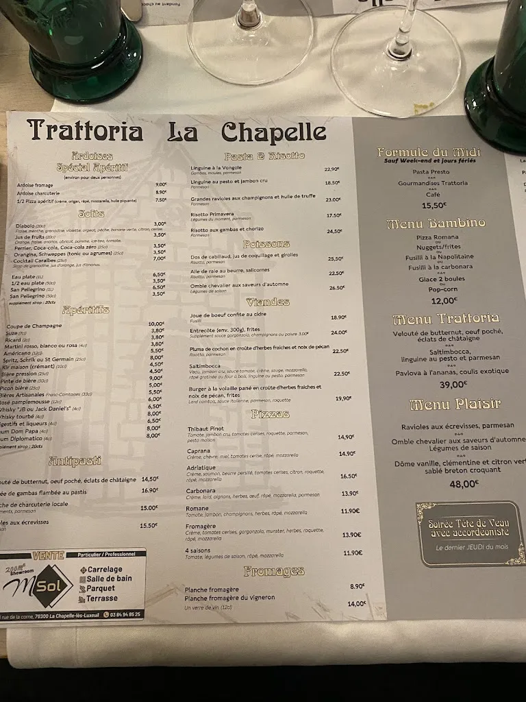 Menu_Restaurant La Chapelle (La Trattoria)_Chapelle-lès-Luxeuil_image_4