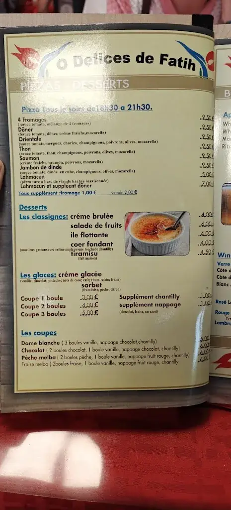 Menu_O Délices de Fatih - Restaurant Hérimoncourt_Hérimoncourt_image_3