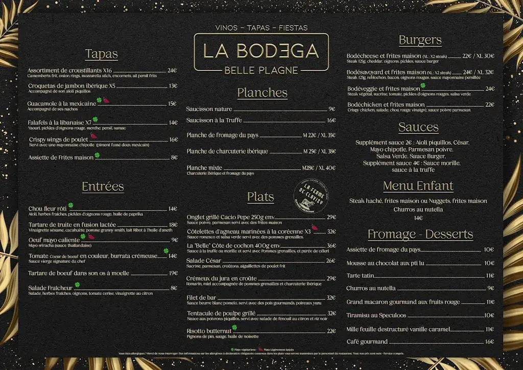 Menü_La Bodega_Plagne-Tarentaise_Bild_2