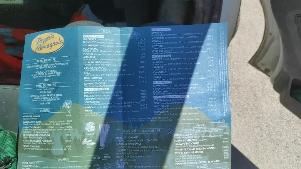 Menü_Pizzéria Romagnola_Doubs_Bild_1