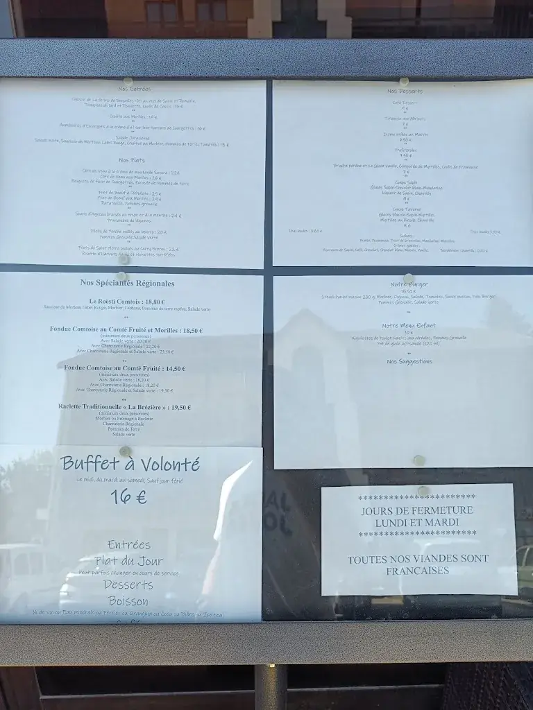 Menu_La Taverne Comtoise_Métabief_image_1