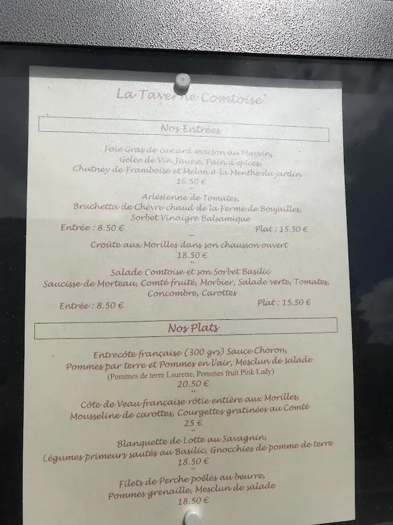 Menu_La Taverne Comtoise_Métabief_image_2