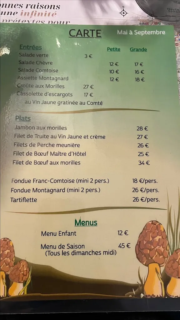 Menu_Auberge des Montagnards_Montperreux_image_2
