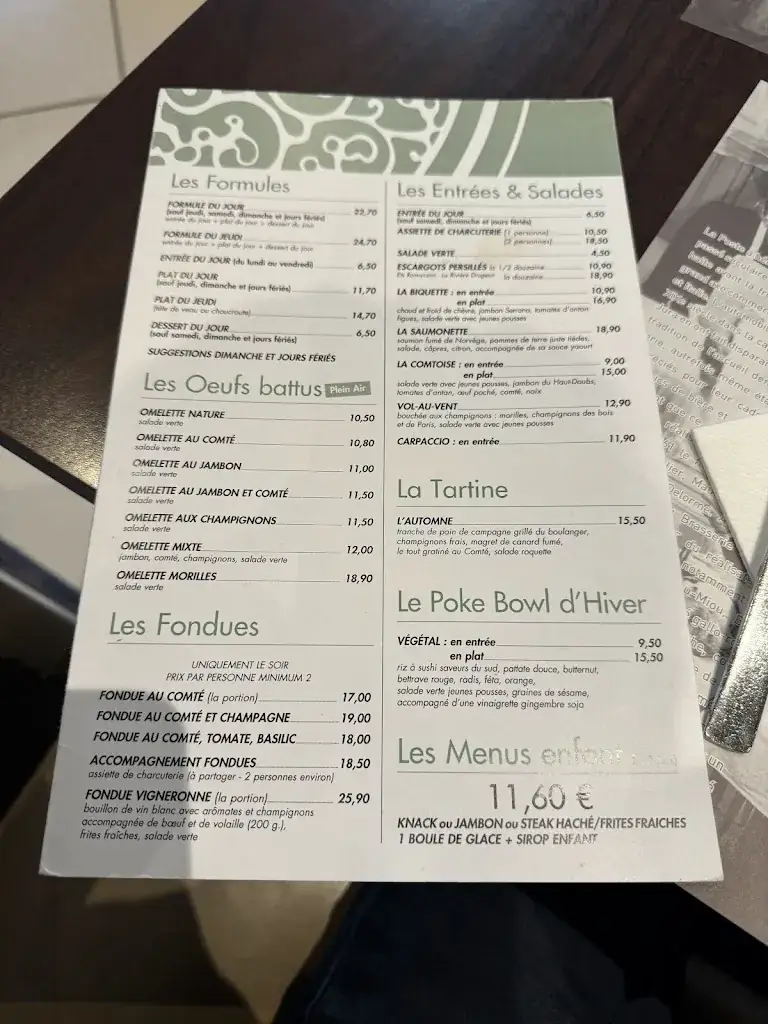 Menu_Brasserie De La Poste & La Suite_Pontarlier_image_4