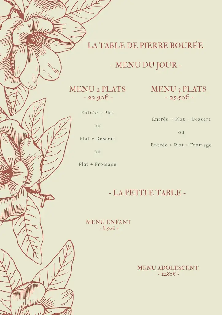 Menu_La Table de Pierre Bourée_Gevrey-Chambertin_image_1