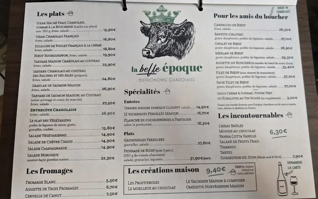 Menu_La belle epoque_Clayette_image_1