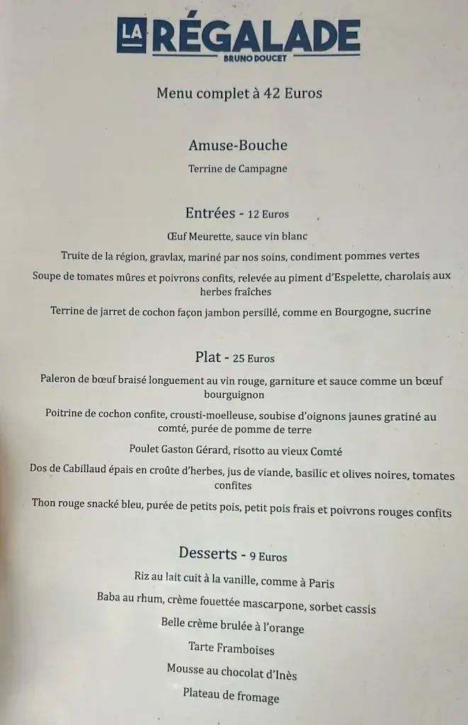 Menu_LA RÉGALADE Beaune_Beaune_image_1