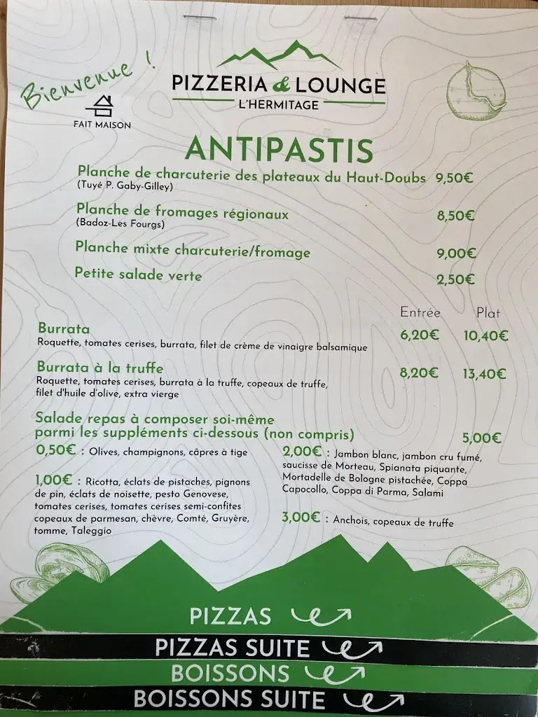 Menu_Pizzeria & Lounge l'Hermitage - Les Fourgs_Fourgs_image_1