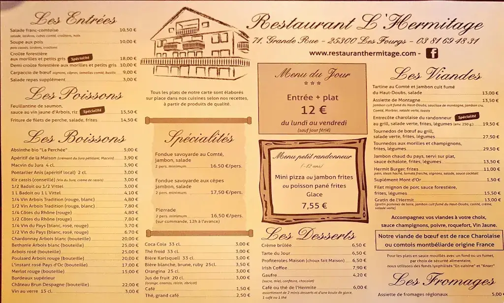 Menu_Pizzeria & Lounge l'Hermitage - Les Fourgs_Fourgs_image_4