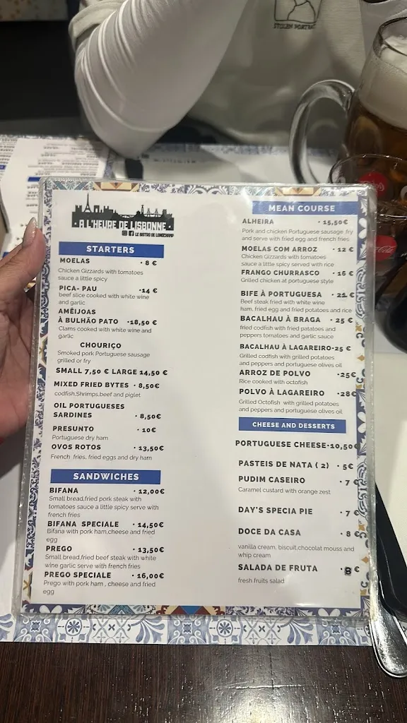 Menu_Le Bistro de Longchamp_Paris_image_1