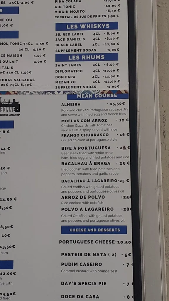 Menu_Le Bistro de Longchamp_Paris_image_2