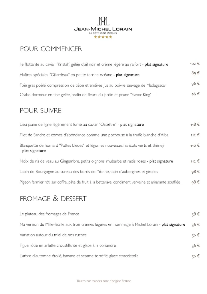 Menu_La Côte Saint Jacques & Spa_Joigny_immagine_2
