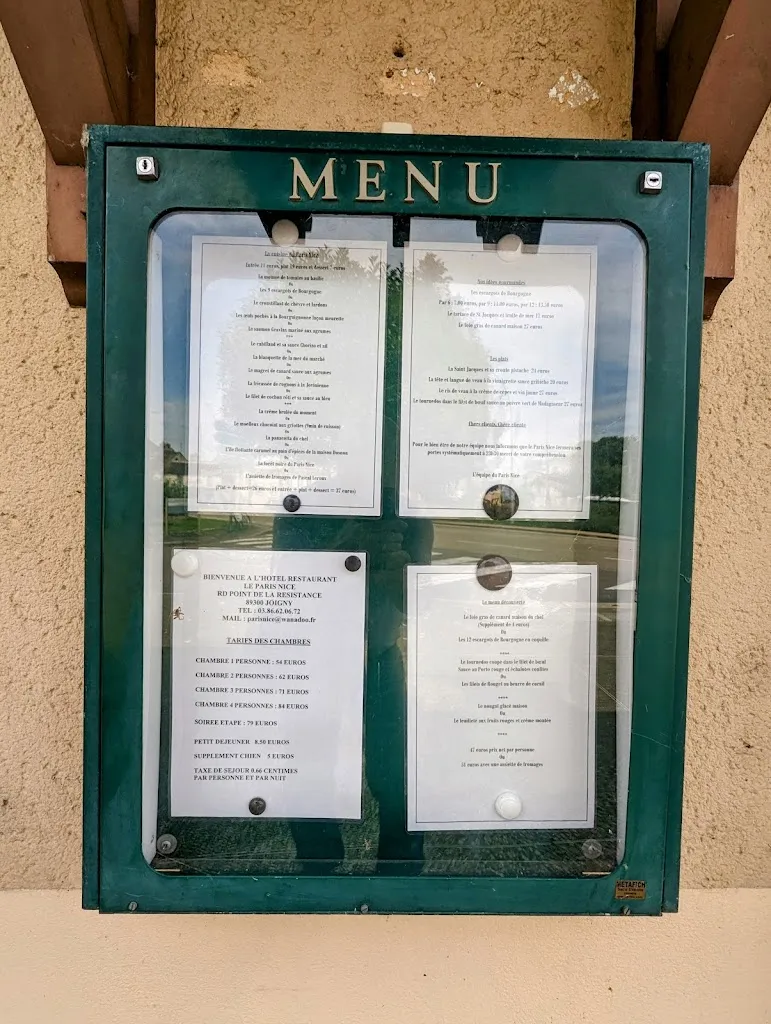 Menu_Restaurant Le Paris Nice_Joigny_image_4